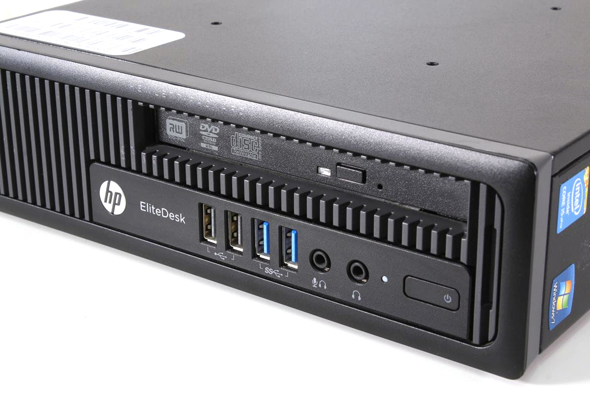 HP EliteDesk 800 G1 Ultra Small Desktop (USDT) Intel Core i5 4570S 2.9Ghz,  16GB RAM, 256GB SSD Hard Drive, USB 3.0, DVDRW, Windows 10 Pro 